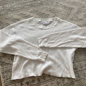 TNA Aritzia waffle knit LS shirt bundle XS & S